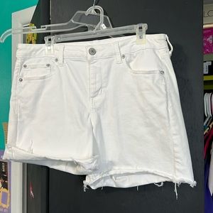 American Eagle White Jean Shorts
